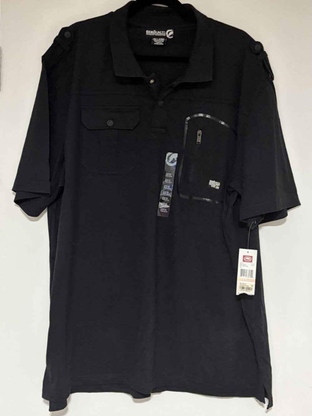 Ecko Unltd Men’s Black Renegade Polo Shirt Size 3XL New
